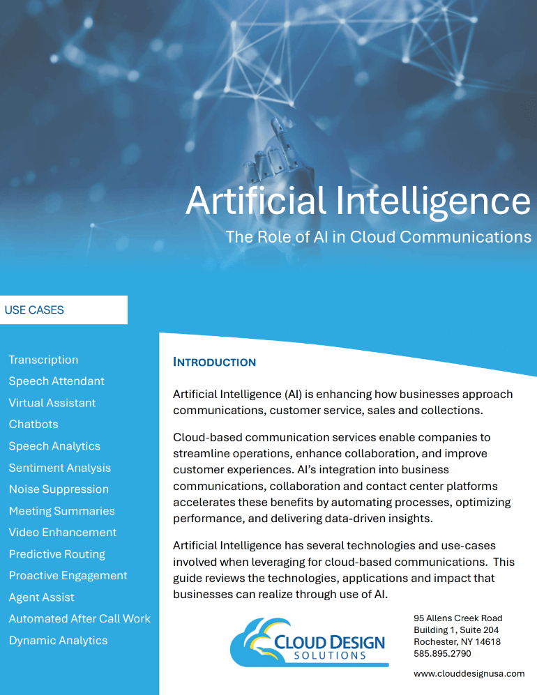 AI Guide download - The role of AI in Cloud Communications