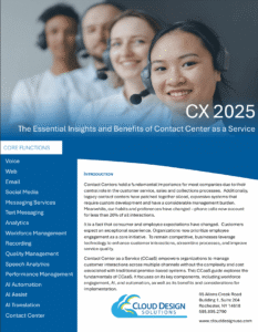 Cloud Communications is a provider of CCaaS.